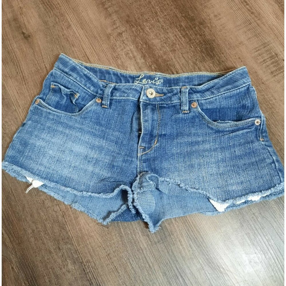 Levi's Blue Denim Girls Size 16 Regular Shorty Short